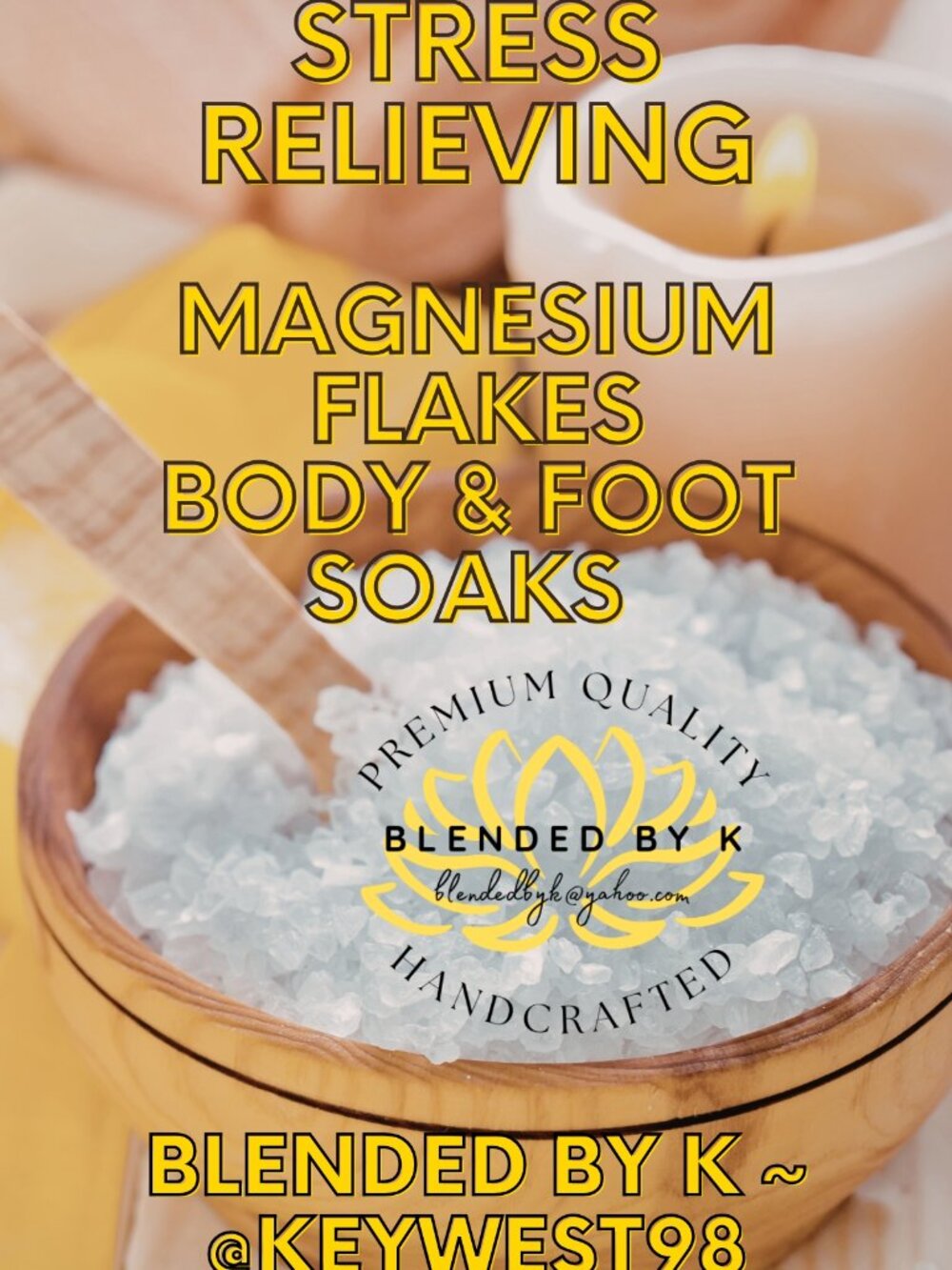 Stress Relieving Magnesium Flake Body & Foot Soaks - 20 oz - Picture 1 of 13